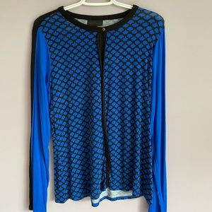 Blue/ black blouse